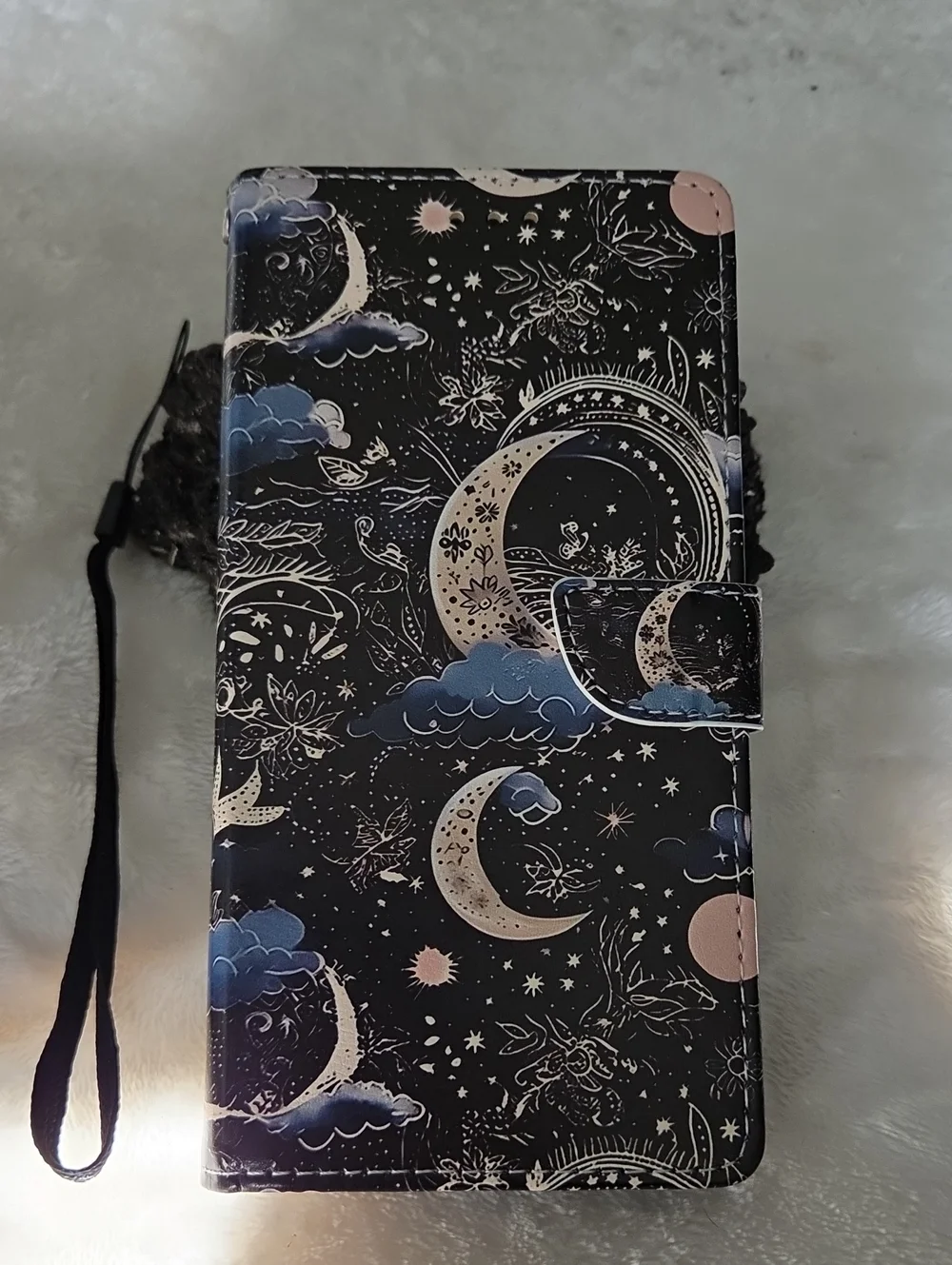 Galaxy S9 Plus Celestial Themed Folio Wallet Case. NIP.